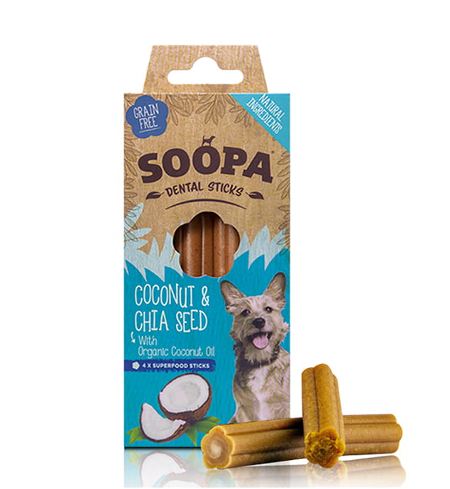 SOOPA Dental Stick Coconut & Chia Seed – Kokos i Nasiona Chia (100g)